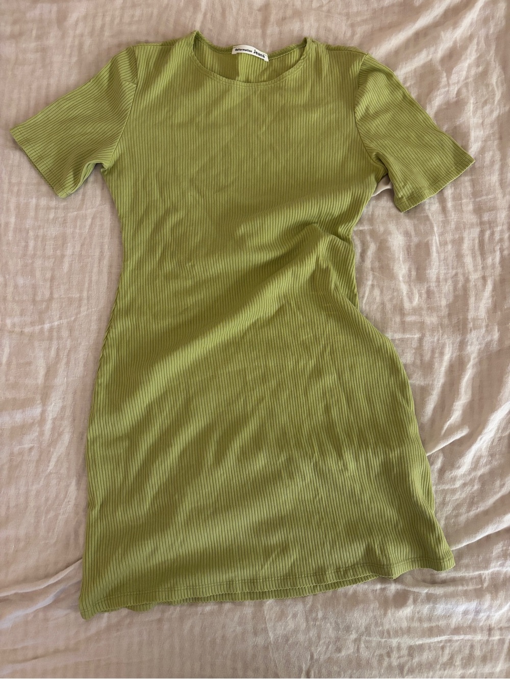 Reformation green mini dress